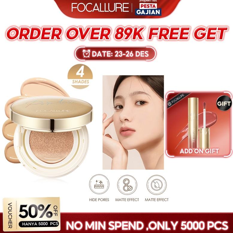 ✺✺ FOCALLURE Poreless BB Cushion Foundation Full Coverage