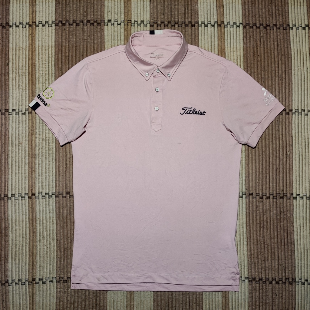 Kaos Polo Golf Pria TITLEIST GOLF Dry Pink Size L Second Preloved