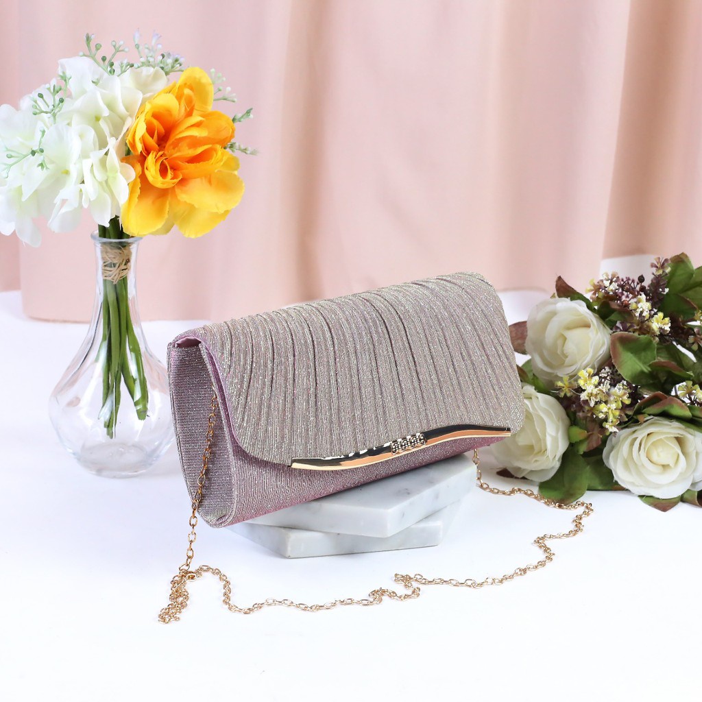 TAS PESTA WANITA CLUTCH BAG MAC 104 HANDBAG HAND BAG WANITA KONDANGAN CLUTCH PESTA PERNIKAHAN BAG LADY GLITER WEDDING PARTY KEKINIAN TERBARU WANITA CEWEK ELEGAN SIMPEL CANTIK