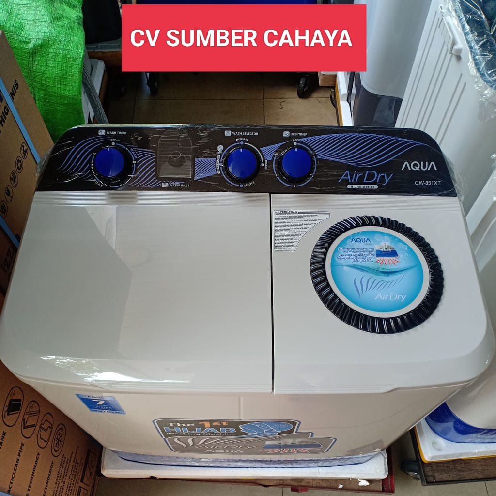AQUA Mesin Cuci 2 Tabung 8Kg QW-851XT PROMO MURAH GARANSI RESMI