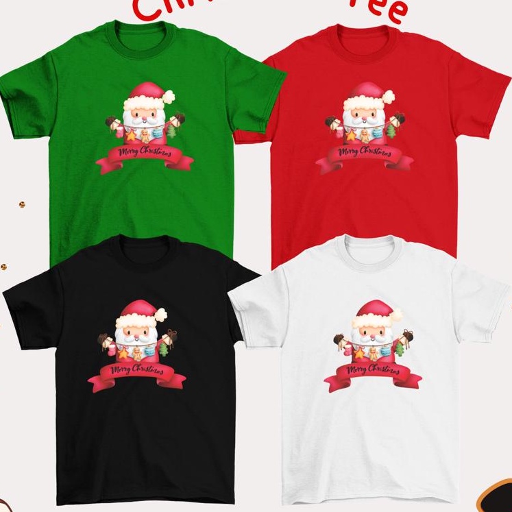 BAJU KAOS NATAL COUPLE KELUARGA ACARA CHRISTMAS HADIAH UNISEX