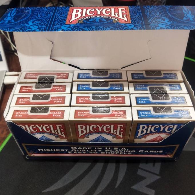 Bicycle Standard Gold Border 1 Brick isi 12 Deck Playing Card - Kartu