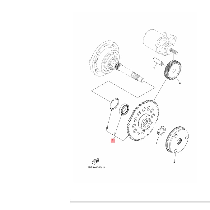 GIR GEAR GIGI STATER WHEEL ASSY NMAX N MAX LAMA OLD ORIGINAL YGP 2DP-E5520-10