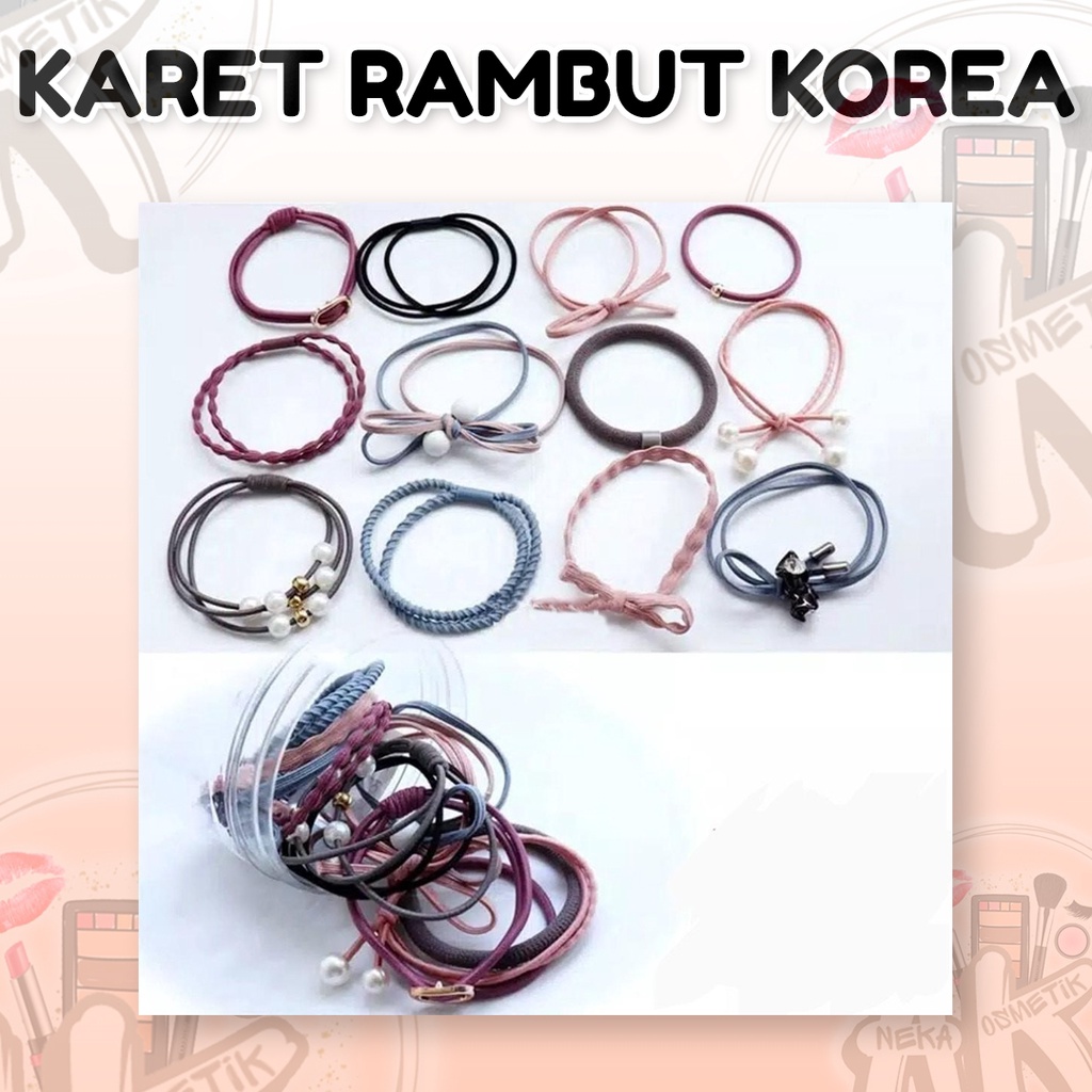 ECER SATUAN IKAT RAMBUT KOREA POLOS ( WARNA RANDOM )