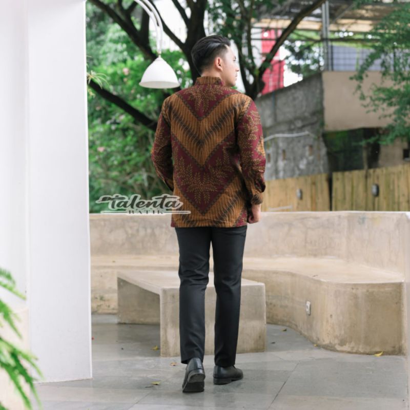 Batik PPREMIUM katun halus baturaden Coklat marun