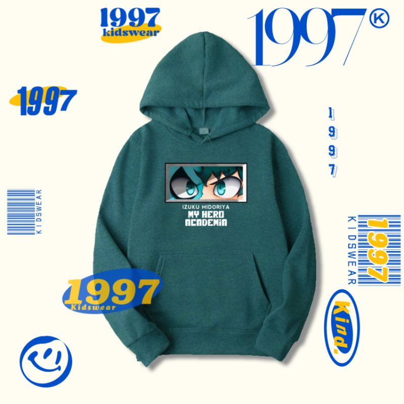 Jaket Baju Anak - Hoodie Sweater Anime Waifu Wibu My Hero Academia Izuku Midoriya Kids Jacket Cartoo