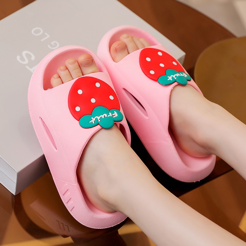 TOPGROSIR LV0003 Sandal Anak Perempuan Sandal Jelly Anak Import Motif Buah Sandal Anak Perempuan Sandal Anak Slop Jelly Sandal Karet Anak Perempuan Anti Licin Sandal Anak Cewek Import