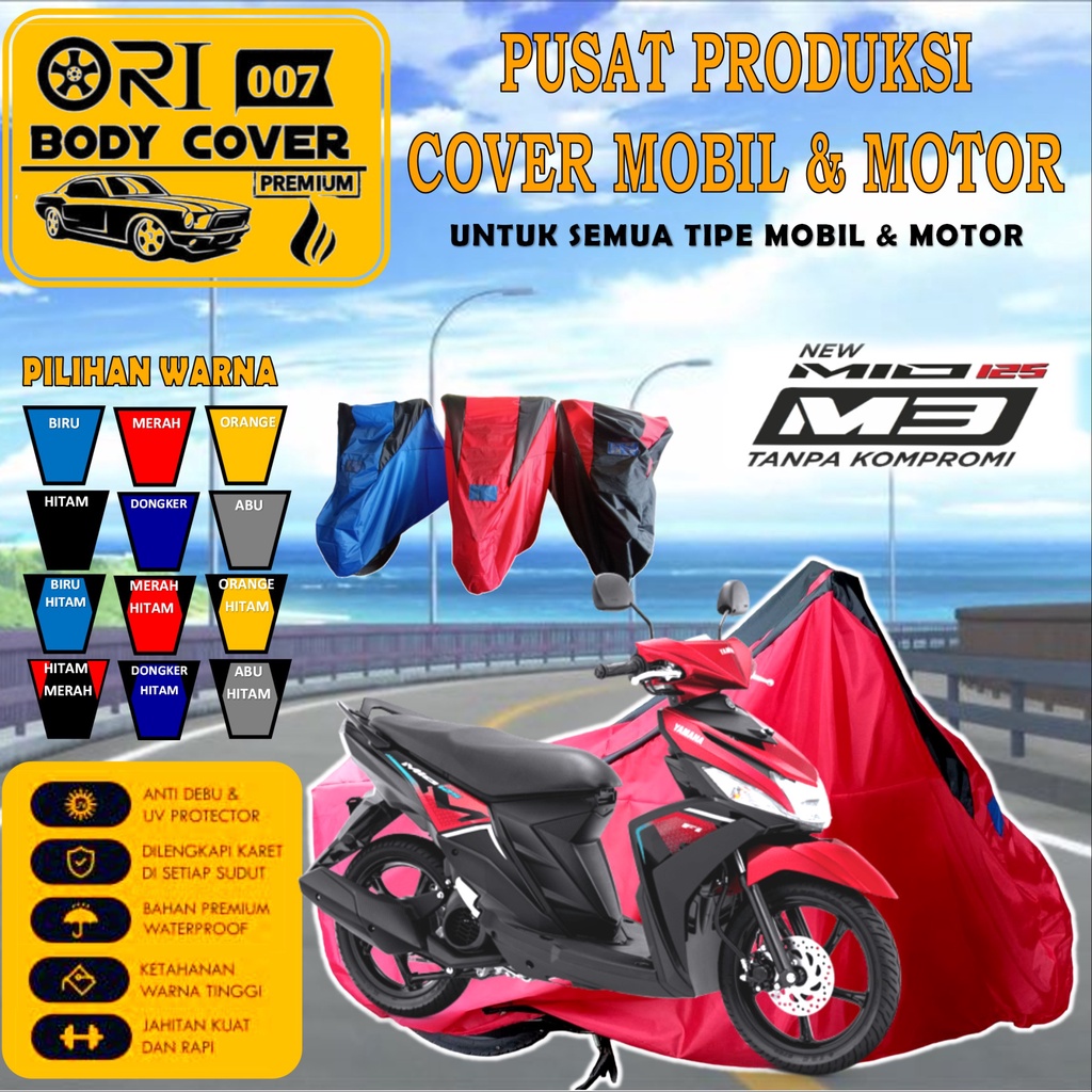 Jual Cover motor YAMAHA MIO M3 tafeta efek daun talas Shopee Indonesia