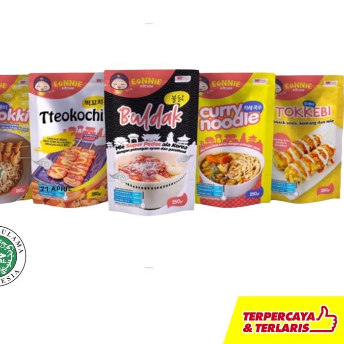 

STAR [ALL VARIAN Eonnie Kitchen ] Topokki Rabokki Odeng Dakbal Ceker Pedas Tanpa Tulang Corndog Tteokochi Jjangmyeon Jajangmyeon Rabokki Budae Jjigae Snack Korea