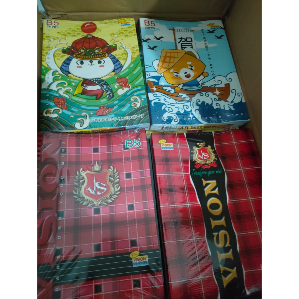 BUKU TULIS VISION B5  42 LEMBAR ISI 1 PACK 6 BUKU