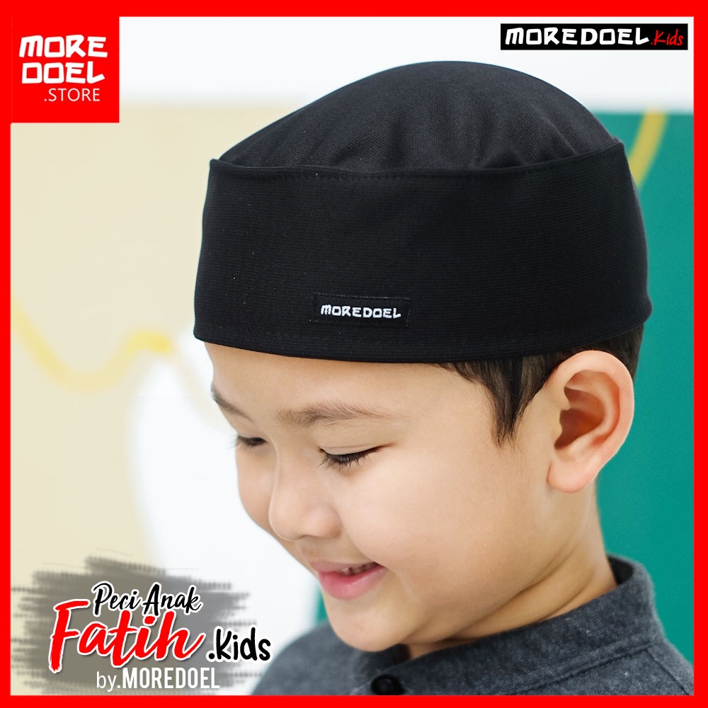 Peci Hitam Anak Fatih By Moredoel Casual Simpel dan Elastis