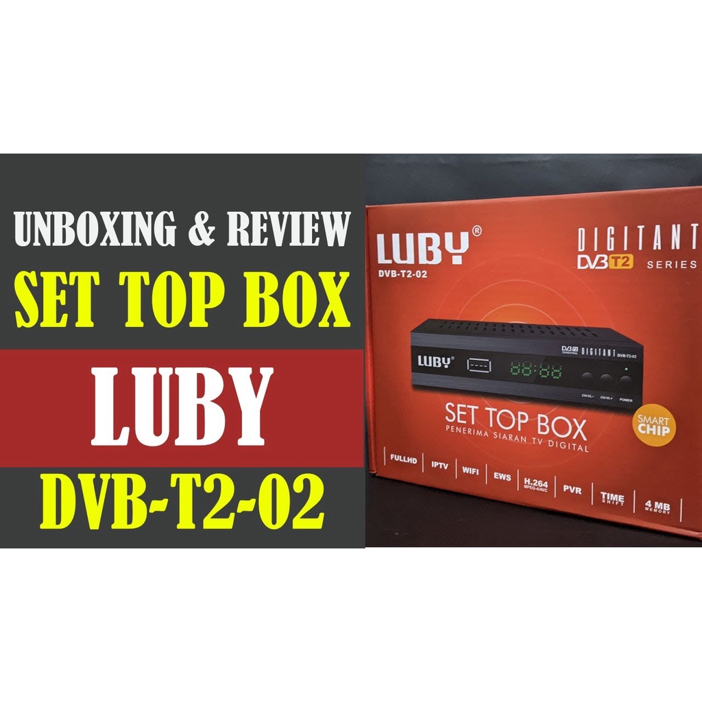 Set Top Box Luby DVB-T2-01 Full HD 1080p SNI STB TV Digital Receiver/Set Top Box Luby DVB-T2-01 TV Receiver STB Digital Murah Full HD