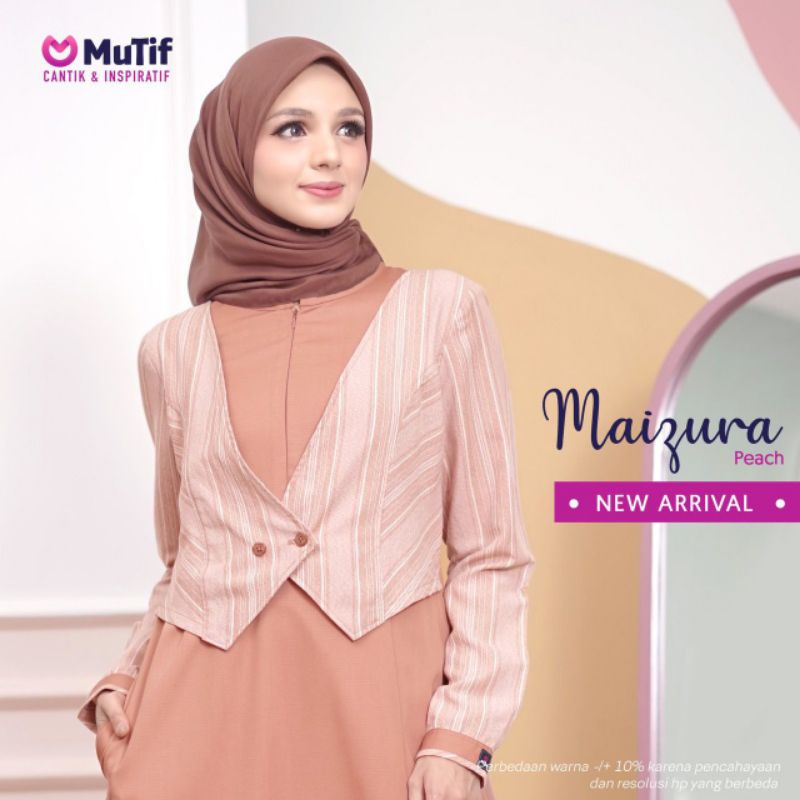 GAMIS MUTIF MAIZURA PEACH