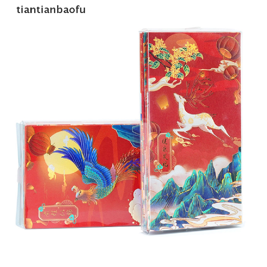 [tiantianbaofu] 6/12pcs 2023kuliat Imlek Festival Musim Semi Uang Keberuntungan Hongbao Yunani Kartu Amplop Saku Merah Tahun Baru Dekorasi Amplop Merah Imlek Untuk Butik Hadiah