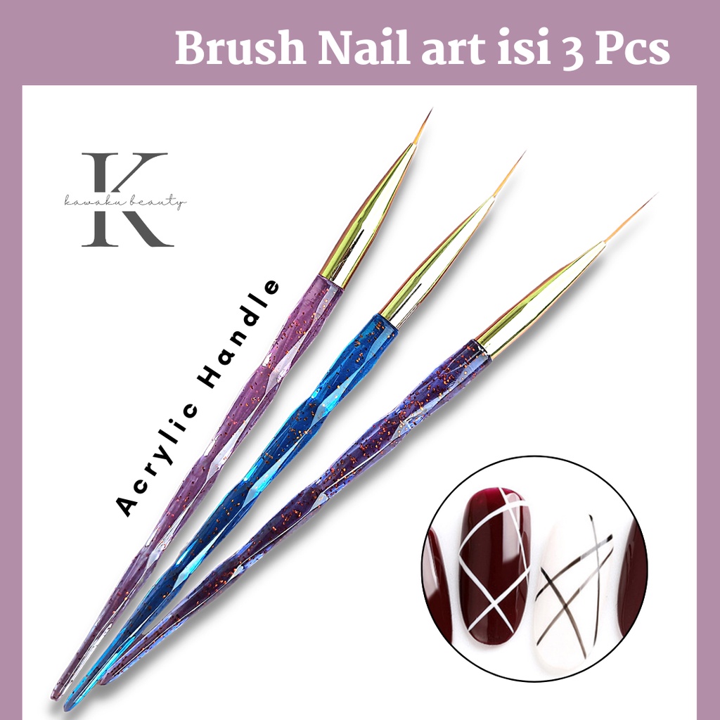 Brush Liner Drawing Kutek Gel Nail Art Staff NP-34