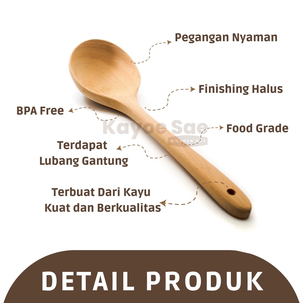 ERUS KAYU WOODEN SPATULA IRUS KAYU SONO ERUS KAYU JUMBO ERUS KAYU TANGGUNG KECIL