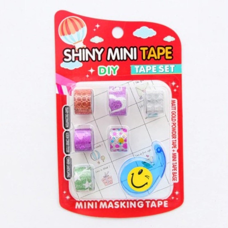 1 Set Isolasi Selotip gliter Plus Dispenser Murah Meriah