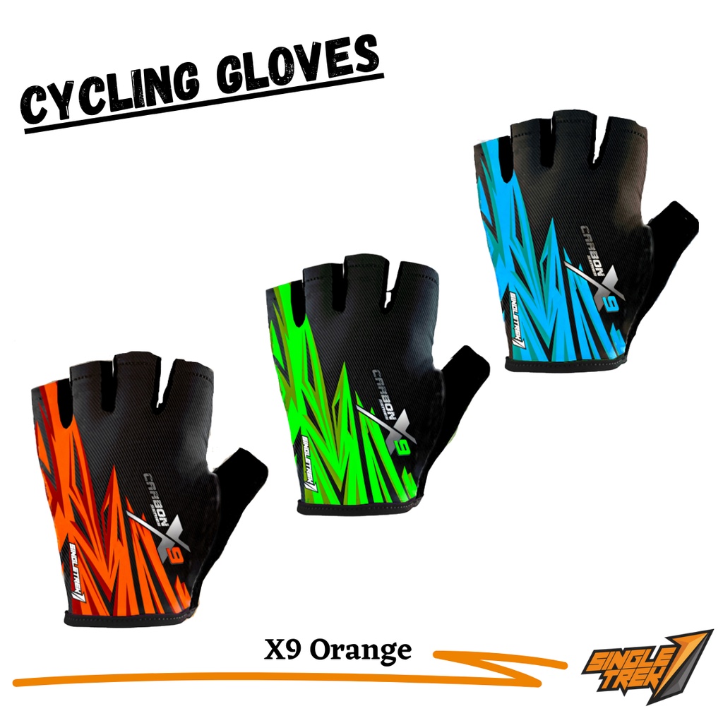 Gloves Carbon X9 Terbaru dengan padding sarung tangan pad HD-Foam yang lebih empuk nyaman dari gel