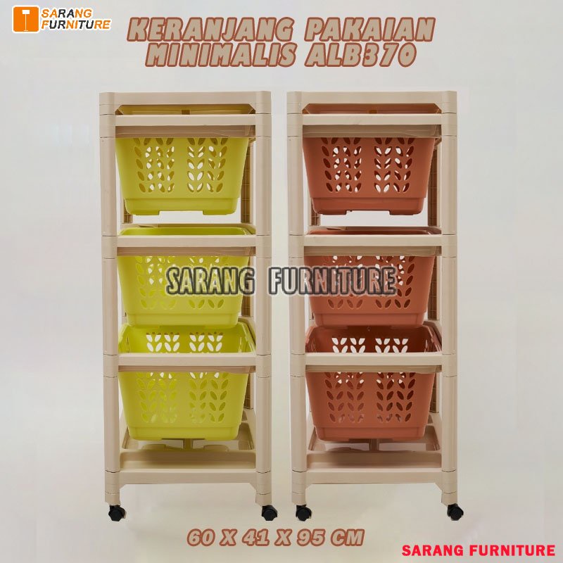 Rovega CHRYSAN Rak ALB 370 Laundry Serbaguna / Troli Rak Baju Bayi