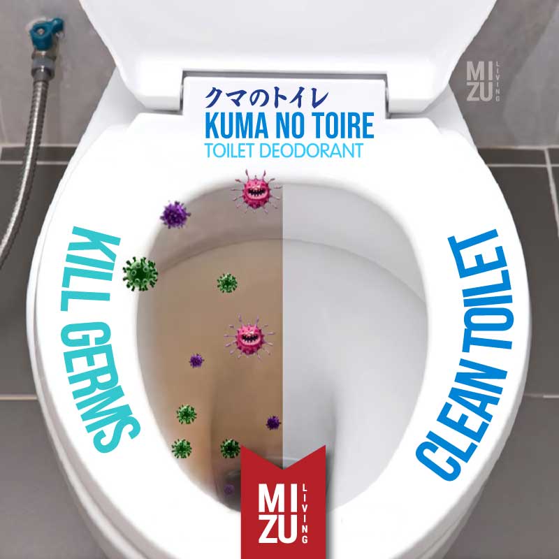 MIZU KUMA NO TOIRE Toilet Deodorant Cleaner Toilet Tank Detergent Capsule Bathroom Perfume Parfum Toilet Deterjen Pembersih Kloset Toilet Anti Kuman Kapsul Penghilang Bau WC Kamar Mandi