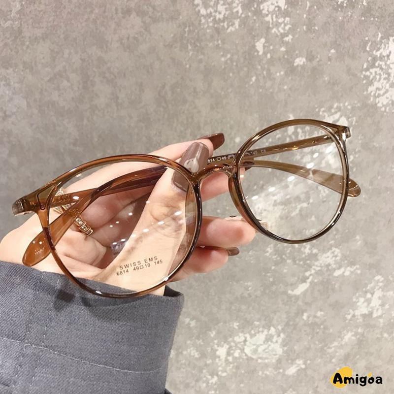 Myopia Glasses Women's Fashion New Plain Glasses Men's Flat Light Anti Blue Light - AG2