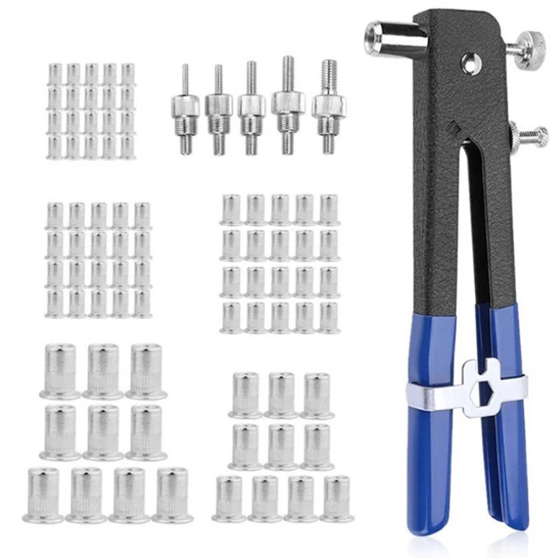 M3/M4/M5/M6/M8 - Tang Rivet Nut Setter Set 96 Pcs + Adapter Mandrel