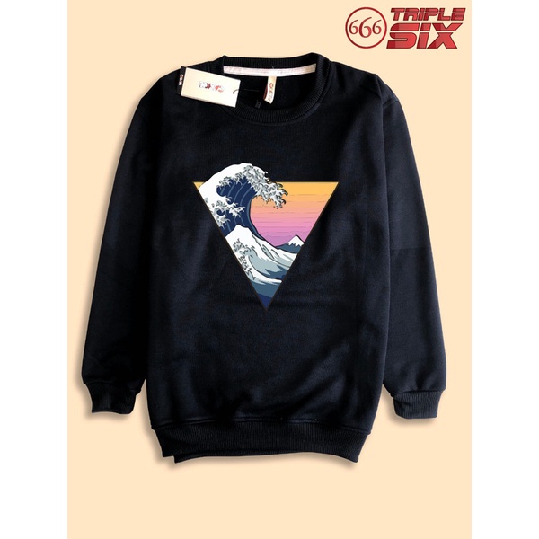 Sweater Crewneck CAMOE Japan Wave Ombak Jepang