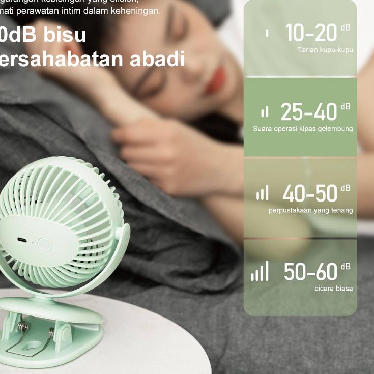 Get Now GOOJODOQ 1200mAh  Kipas Angin Lipat Meja dan Serbaguna Portable Fan USB Rechargeable  Super Tenang Kipas Angin Meja Spherical 720° Rotatable