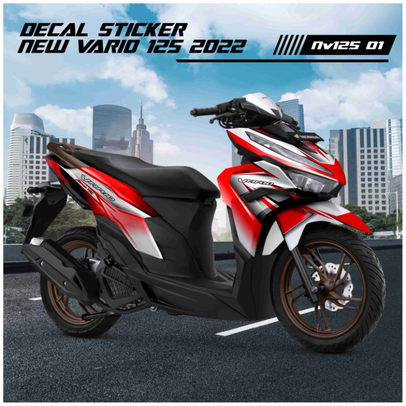DECAL NEW VARIO 125 2022 RED WHITE VARIO 125 NEW
