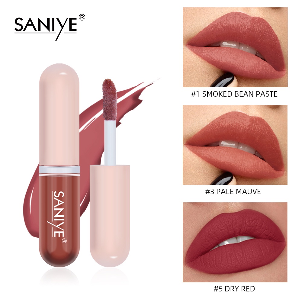❤ MEMEY ❤ SANIYE Pretty Girl Lip Cream Tahan Lama | Lip Gloss Matte L1135 ✔️BPOM
