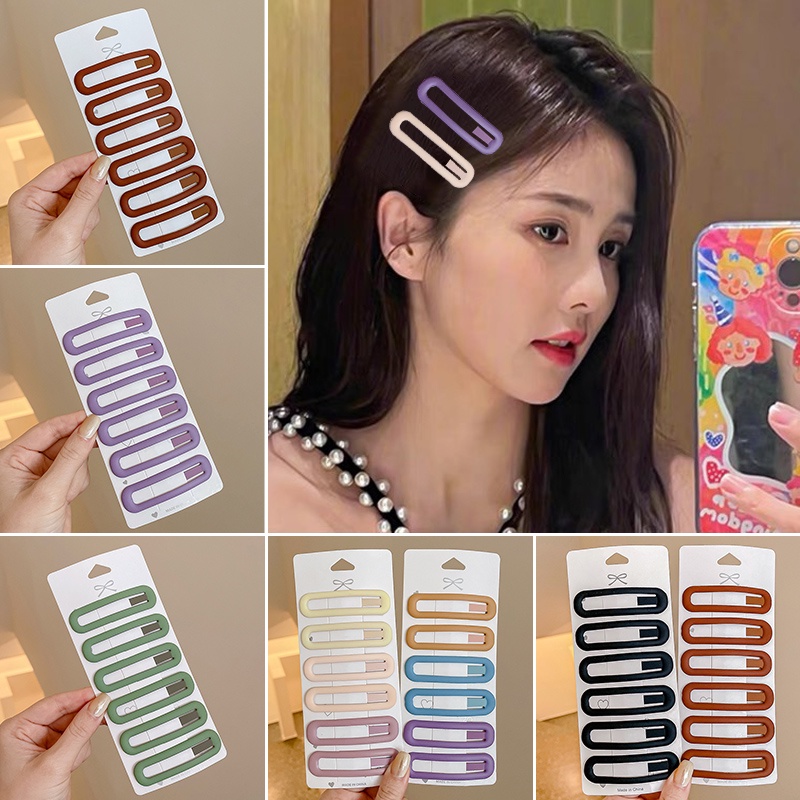 Jepit Rambut Poni Korea Lady Jepit Rambut BB Warna Simple Dan Lucu