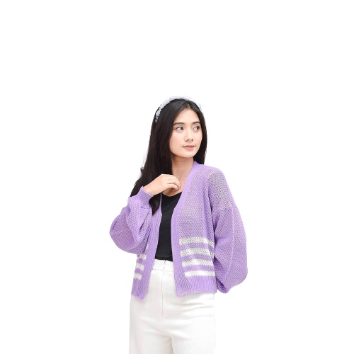 Cardigan Wanita Rajut Halus Tribal YURIE CARDY