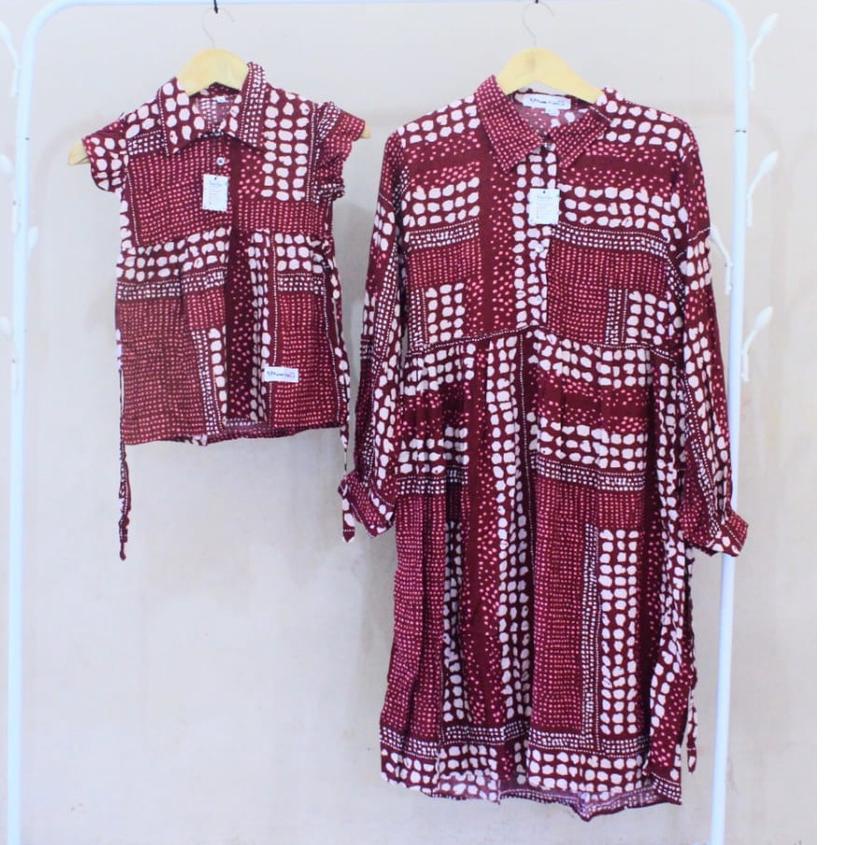 Terlaku Baju anak kembar ibu dan anak bahan rayon / Baju anak couple anak dan ibu bahan rayon / baju