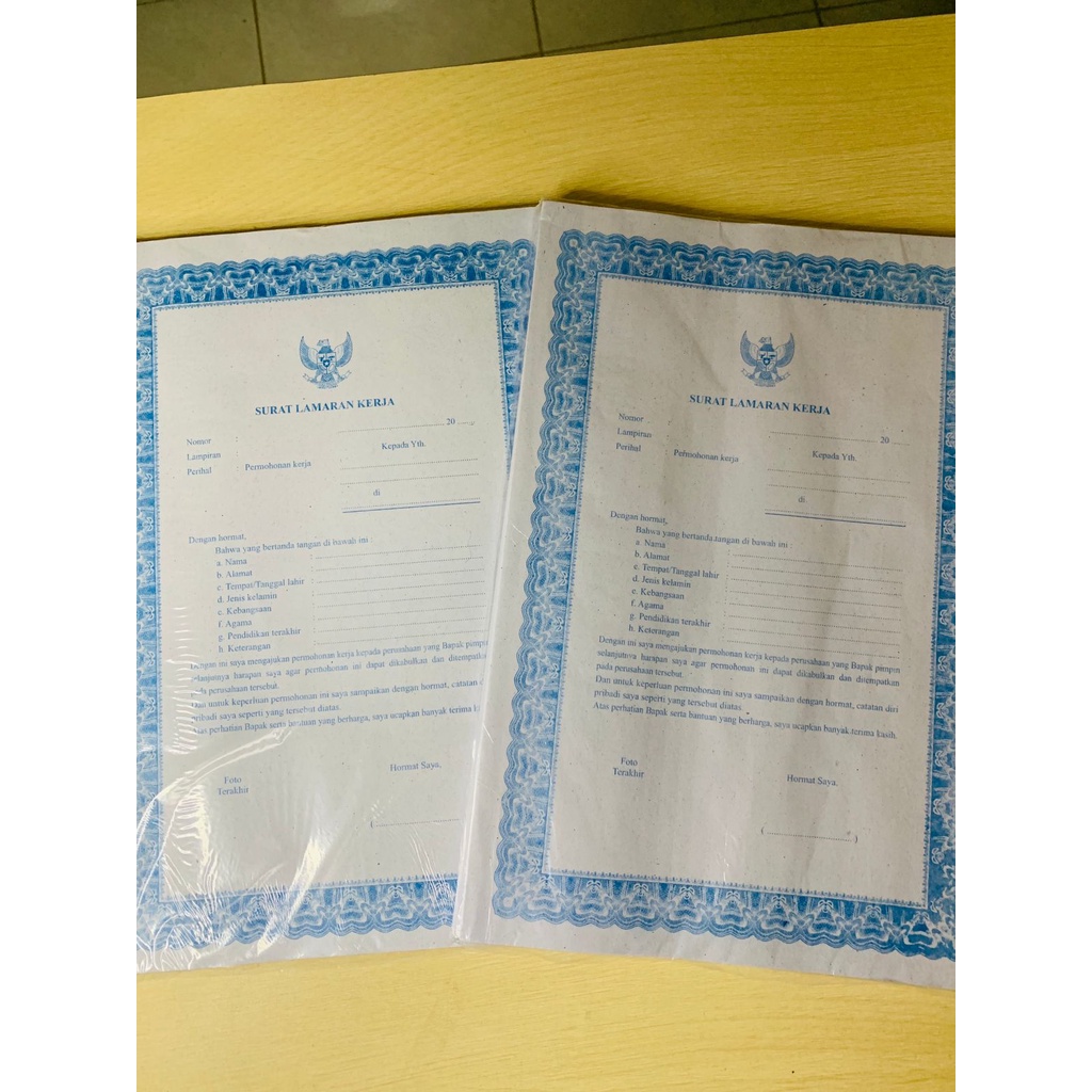 

Formulir Surat Lamaran Kerja 1 Pack
