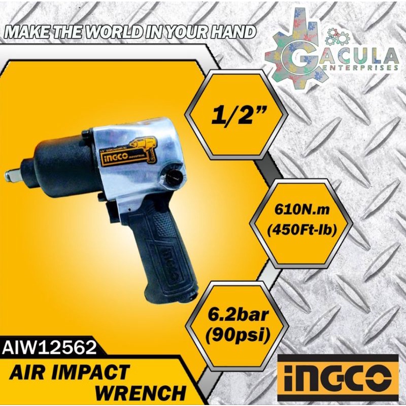 PEMBUKA RODA ANGIN 1/2&quot; AIR IMPACT WRENCH INGCO AIW12562