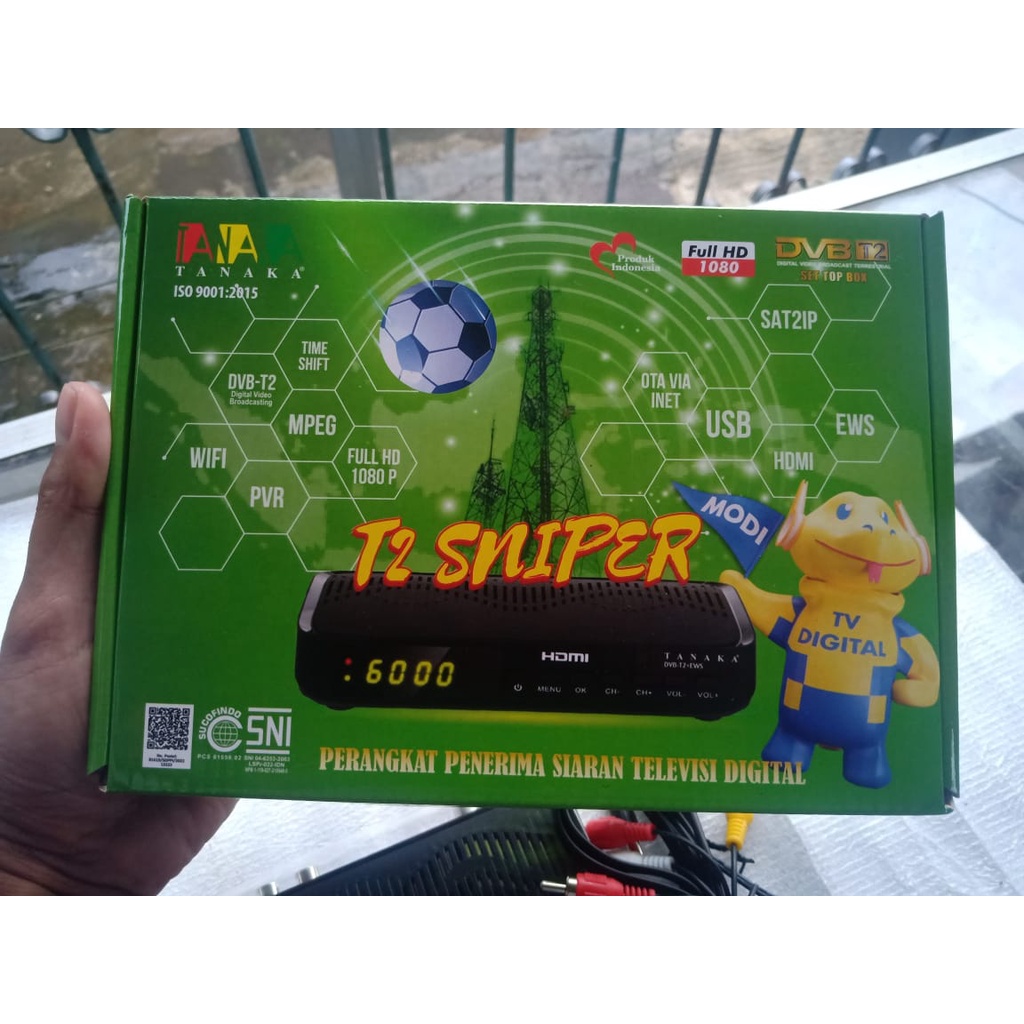 STB SET TOP BOX TANAKA T2 SNIPER DVBT2 100% ORIGINAL / STB TANAKA NEW SNI FULL GARANSI