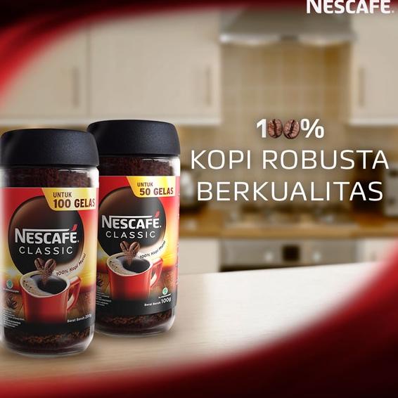 

✨12.12✨ COD NESCAFE Classic Kopi Instan Kopi Hitam 200g Jar grosir