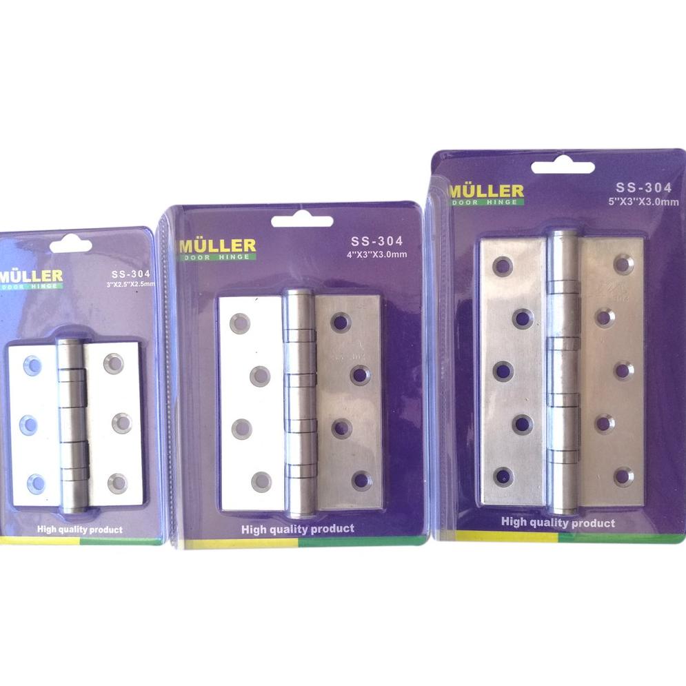 ㅐ GROSIR ENGSEL PINTU / ENGSEL JENDELA STANLIS SUS 304 MERK MULLER TERMURAH ➢