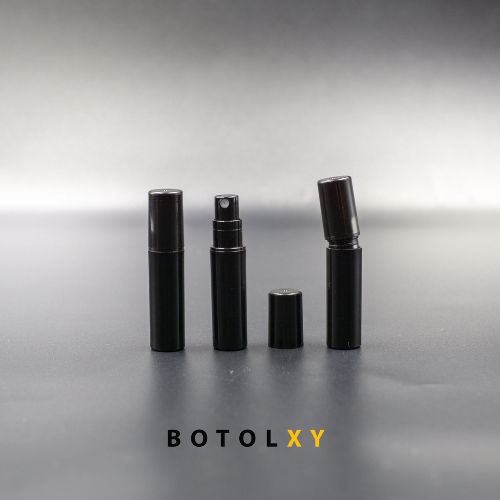 Botol Pen Spray 2ml Plastik Hitam - Tester / Sample Parfum Travel Size