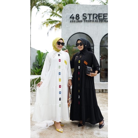 NAMARA RAINBOW DRESS || DRESS Airflow Crinkle premium