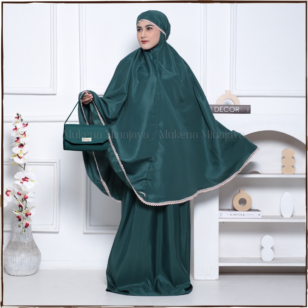 MINAJAYA - Mukena Lesty Dewasa 3 In 1 Renda Gyper Mewah Traveling Bahan Katun Premium Fashion Mukenah Muslim Terbaru