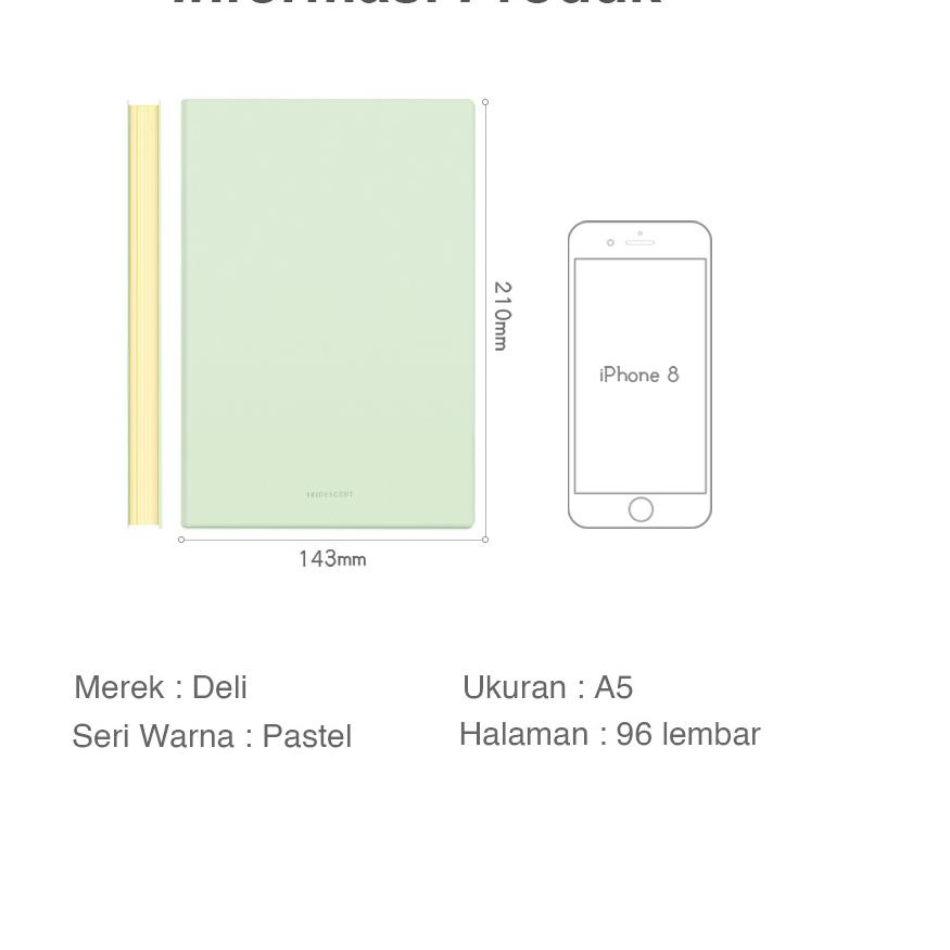 

~~► Deli Leather Notebook Buku Catatan A5 96 Lembar Kertas 80gsm Sampul Kulit Warna Pastel 2228X