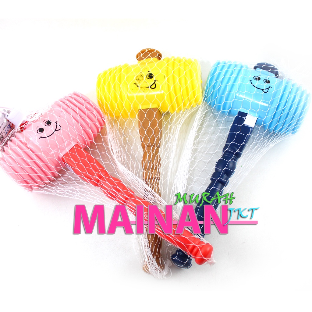 MAINANKEI MAINAN ANAK MURAH PALU PLASTIK YG22 PERKAKAS MARTIL PALU BUNYI BUNYI HAMMER MAINAN BAYI