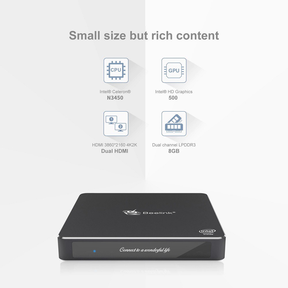 AKN88 - BEELINK T34 Mini PC - RAM 8GB ROM 128GB - Intel N3450 Windows 10