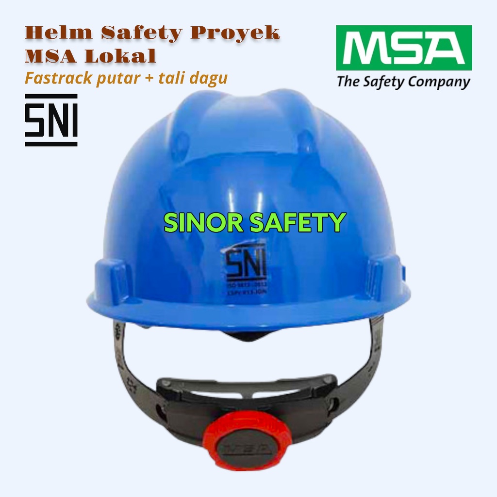 Helm Safety Proyek V-GUARD Fastrack Putar MSA LOKAL