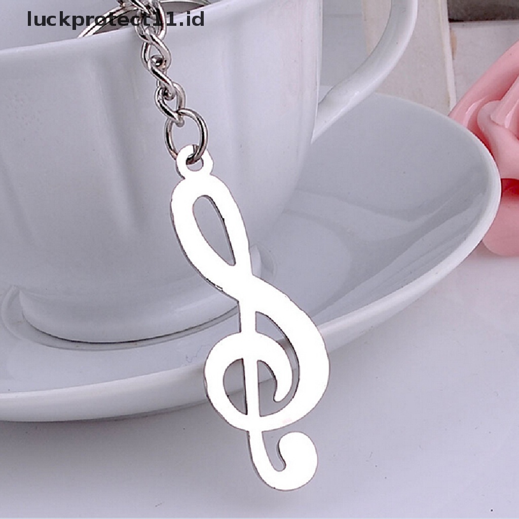 /Fashion Hot// Fashion// Fashion Keren Musik Note Key Ring Keyfob Keyring Simbol Musik Gantungan Kunci Hadiah Baru.