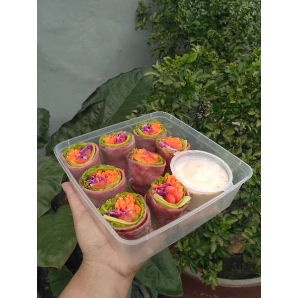 (PO H-2) SALAD SAYUR ROLL ISI 10 ROLL SMOKED BEEF