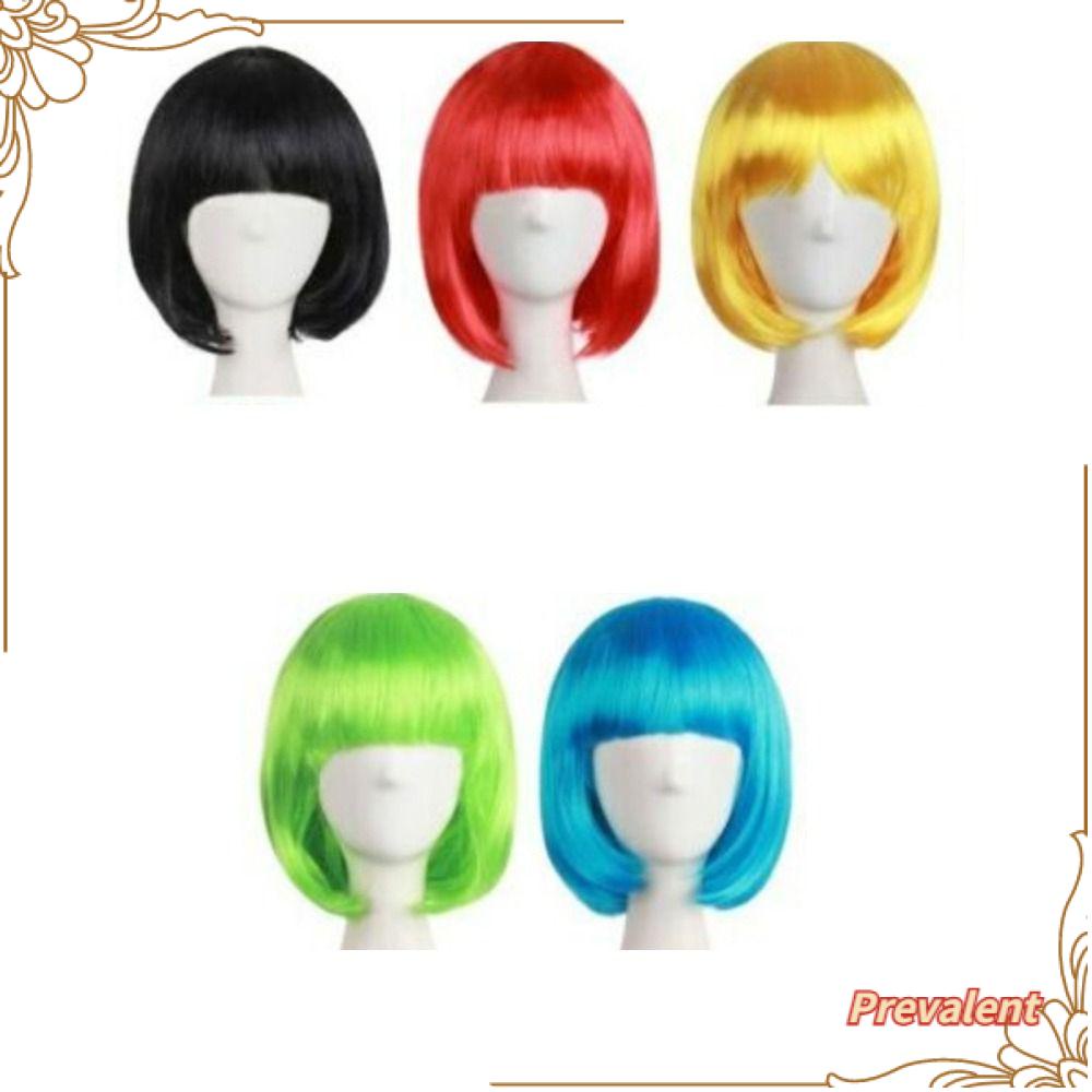 Preva Wig Rambut Palsu Banyak Warna Fashion Bob Pendek