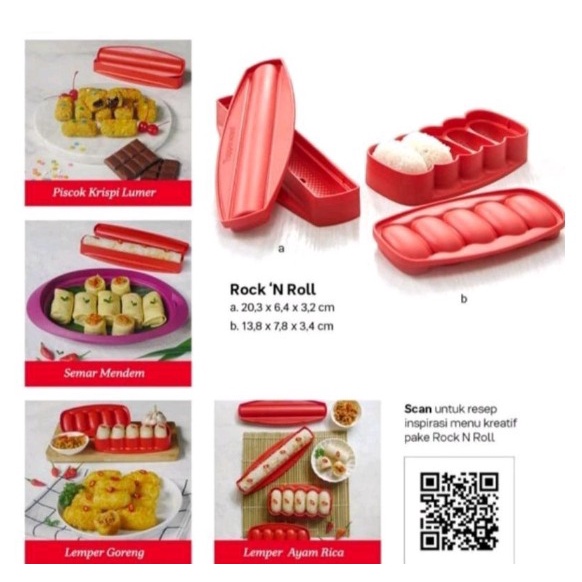TUPPERWARE ROCK N' ROLL SUSHI MAKER / Rock n roll sushi maker tupperware / alat pencetak sushi tuppe