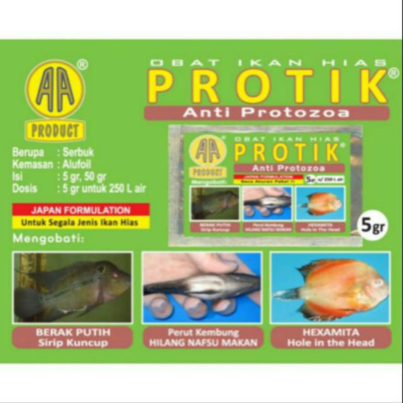 PROTIK OBAT IKAN ANTI PROTOZOA ANTI PARASIT IKAN HIAS HEXAMITA PERUT KEMBUNG BERAK PUTIH